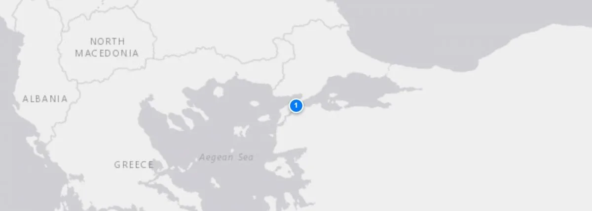 Dawn Service From Eceabat route map
